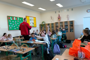 Prezentacja i konkurs wiedzy o regionie świętokrzyskim w Szkole Podstawowej im. Batalionów Chłopskich w Sadowiu