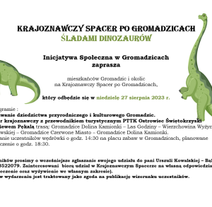 Krajoznawczy Spacer po Gromadzicach Śladami Dinozaurów