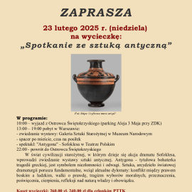 „Spotkanie ze sztuką antyczną” - wycieczka autokarowa organizowana przez Oddział PTTK im. Stanisława Jeżewskiego w Ostrowcu Świętokrzyskim