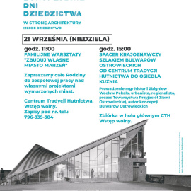 EUROPEJSKIE DNI DZIEDZICTWA W CENTRUM TRADYCJI HUTNICTWA W OSTROWCU ŚWIĘTOKRZYSKIM