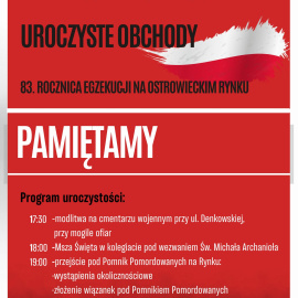 UROCZYSTE OBCHODY 83. ROCZNICY EGZEKUCJI NA OSTROWIECKIM RYNKU