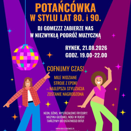 Potańcówka w stylu lat 80. i 90. na Rynku w Ostrowcu Świętokrzyskim